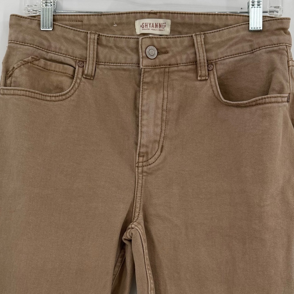 Shyanne Brown Flare Bell Bottom Denim Jeans Boho Western Festival  29x34 - Picture 2 of 10